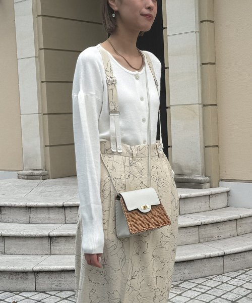 【BAGMATI】レザーコンビミニショルダーバッグ 