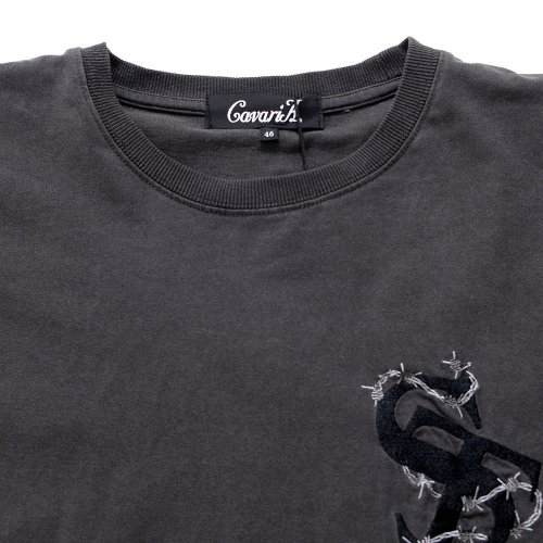 CavariA(キャバリア)/CavariA 天竺ピグメントクロスロゴビッグ半袖Tシャツ/img05