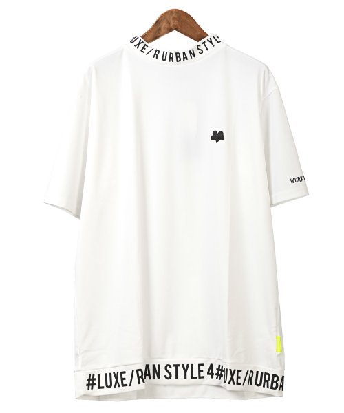 LUXSTYLE(ラグスタイル)/LUXE/R(ラグジュ)ロゴプリントハイネック半袖Tシャツ/Tシャツ メンズ 半袖 ハイネック モックネック ゴルフウェア ロゴ プリント/img10