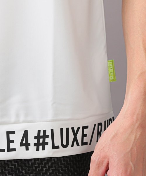 LUXSTYLE(ラグスタイル)/LUXE/R(ラグジュ)襟ロゴプリント半袖ポロシャツ/ポロシャツ 半袖 メンズ ゴルフウェア 接触冷感 吸水速乾 ロゴ/img16