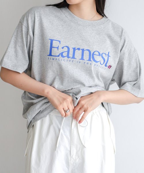 ANME(アンメ)/Earnest ロゴプリント 半袖 Tシャツ/img14