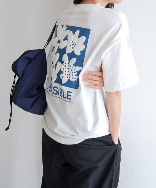 ANME(アンメ)/前後ロゴ入り フラワープリント 半袖 Tシャツ/img02