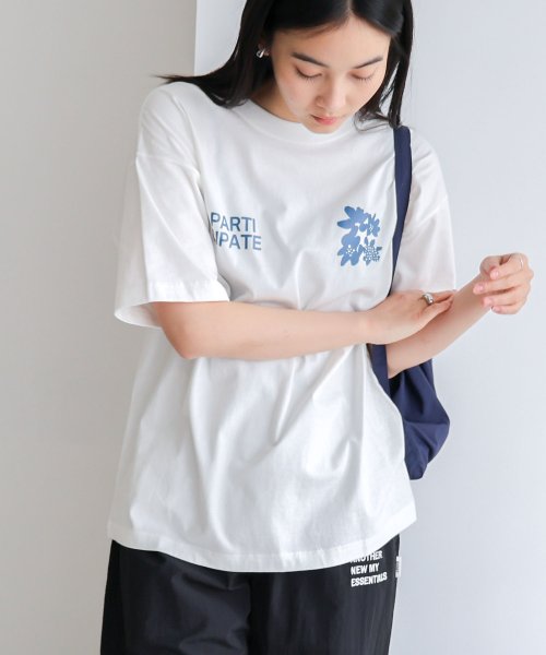 ANME(アンメ)/前後ロゴ入り フラワープリント 半袖 Tシャツ/img03