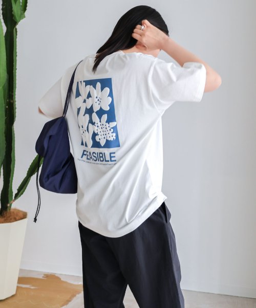 ANME(アンメ)/前後ロゴ入り フラワープリント 半袖 Tシャツ/img04