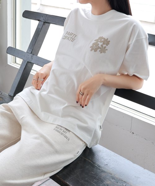 ANME(アンメ)/前後ロゴ入り フラワープリント 半袖 Tシャツ/img05