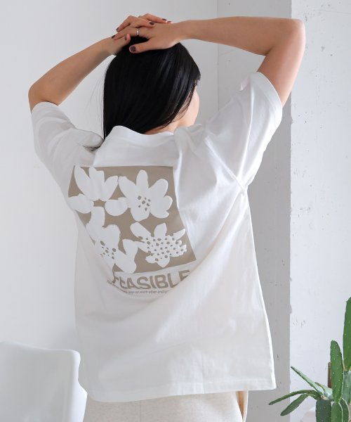 ANME(アンメ)/前後ロゴ入り フラワープリント 半袖 Tシャツ/img06