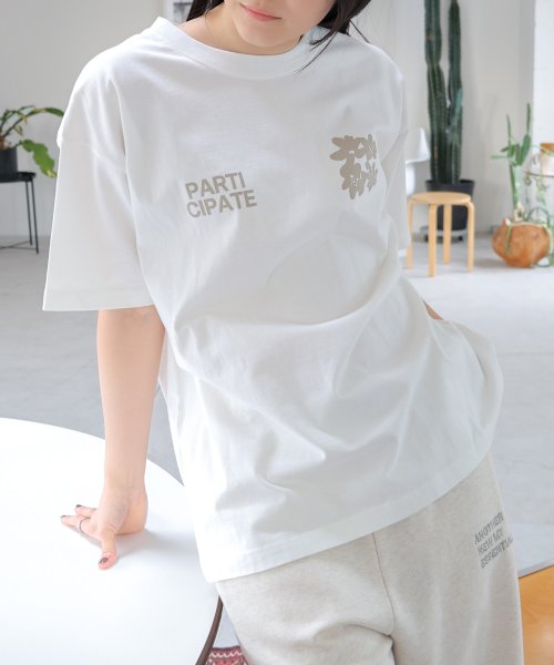 ANME(アンメ)/前後ロゴ入り フラワープリント 半袖 Tシャツ/img07