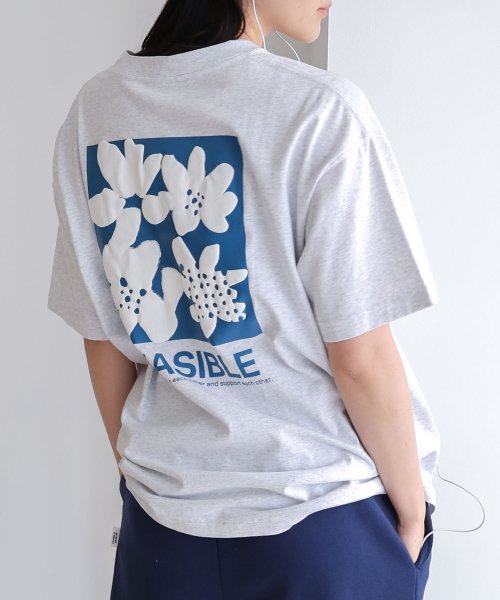 ANME(アンメ)/前後ロゴ入り フラワープリント 半袖 Tシャツ/img10