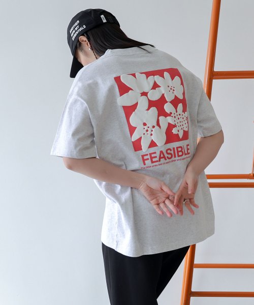 ANME(アンメ)/前後ロゴ入り フラワープリント 半袖 Tシャツ/img14