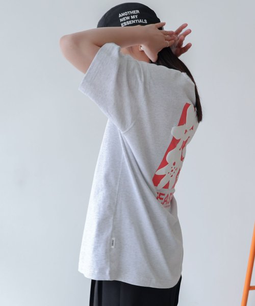 ANME(アンメ)/前後ロゴ入り フラワープリント 半袖 Tシャツ/img16