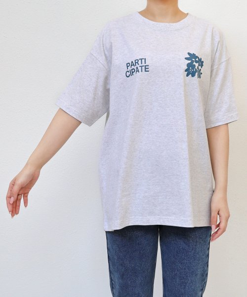 ANME(アンメ)/前後ロゴ入り フラワープリント 半袖 Tシャツ/img17