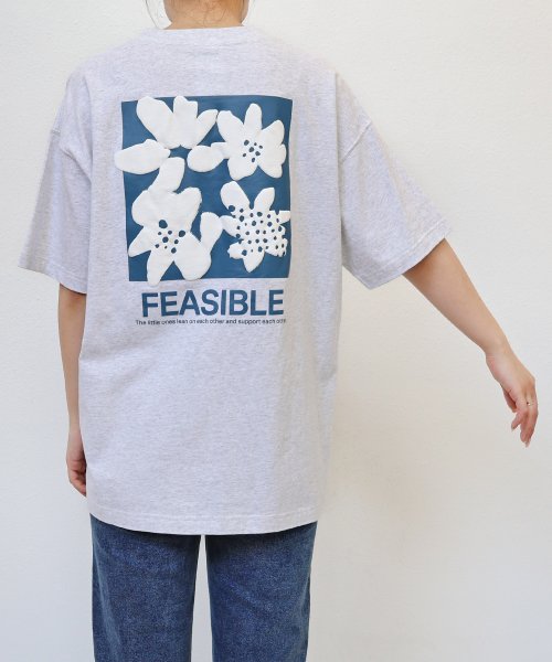 ANME(アンメ)/前後ロゴ入り フラワープリント 半袖 Tシャツ/img19