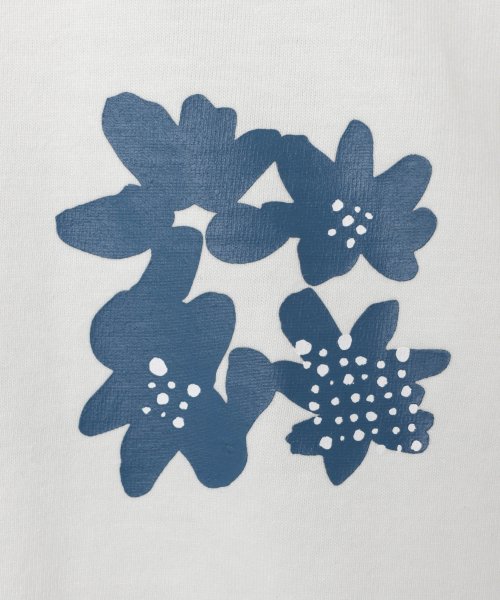 ANME(アンメ)/前後ロゴ入り フラワープリント 半袖 Tシャツ/img48