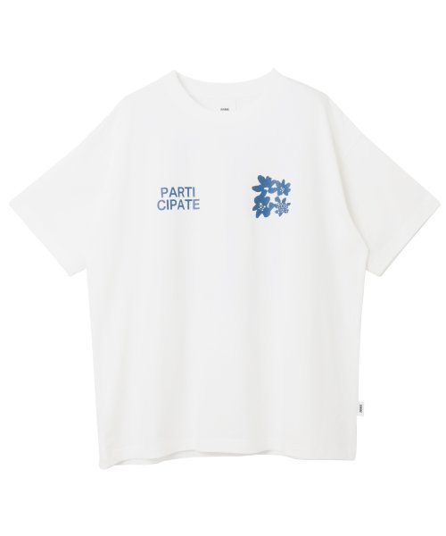 ANME(アンメ)/前後ロゴ入り フラワープリント 半袖 Tシャツ/img58