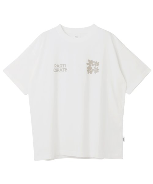 ANME(アンメ)/前後ロゴ入り フラワープリント 半袖 Tシャツ/img60