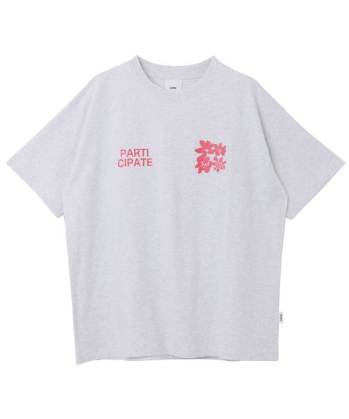 ANME(アンメ)/前後ロゴ入り フラワープリント 半袖 Tシャツ/img61