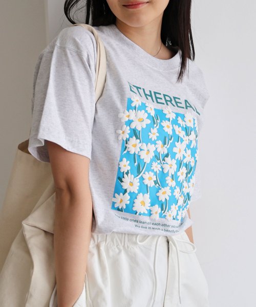 ANME(アンメ)/フラワープリント 半袖 Tシャツ/img11