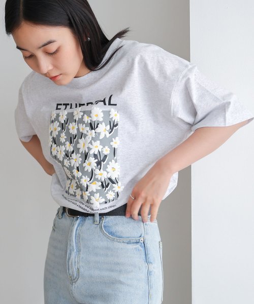 ANME(アンメ)/フラワープリント 半袖 Tシャツ/img18