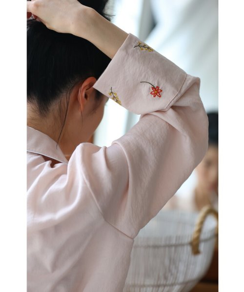 CAWAII(カワイイ)/ほっこり可愛い花刺繍のとろみ生地パジャマセット/img13