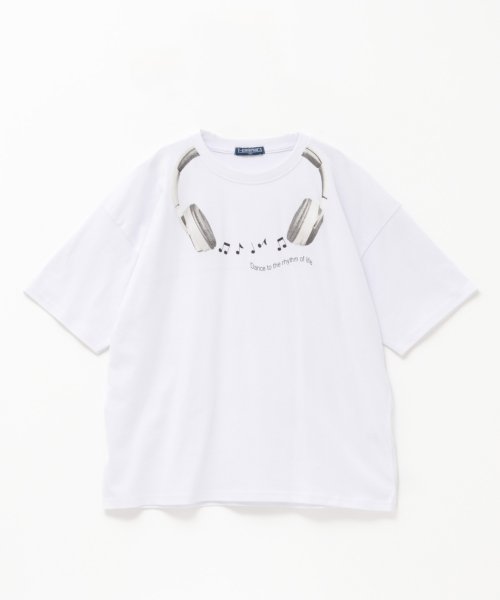 MAC HOUSE(kid's)(マックハウス（キッズ）)/T－GRAPHICS ティーグラフィックス ヘッドフォンビッグTシャツ MAB24115/img01