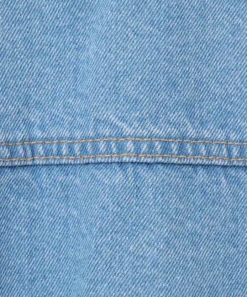 ノーカラーデニムジャケット 