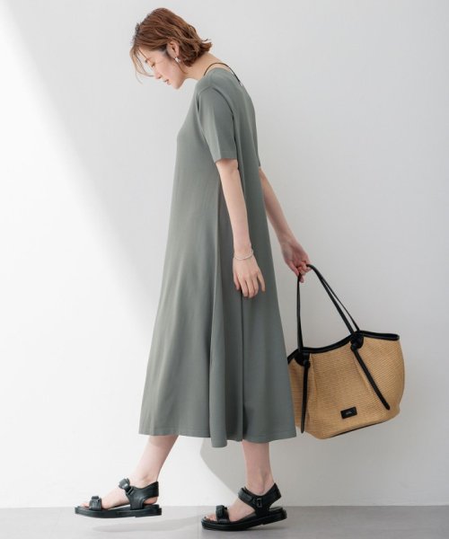 NIJYUSANKU（LARGE SIZE）(２３区（大きいサイズ）)/【洗える】レーヨンポリエステルストレッチ フレア ワンピース/img07