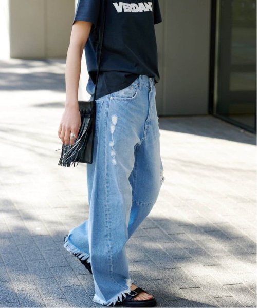 《追加》サイドカーブクラッシュデニム サックスブルー