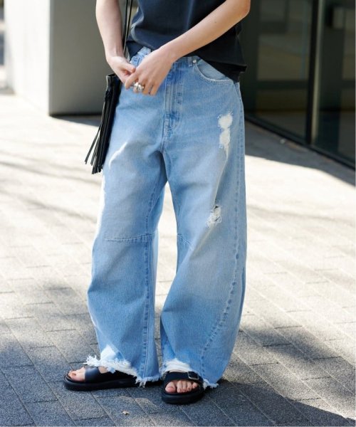 《追加》サイドカーブクラッシュデニム サックスブルー