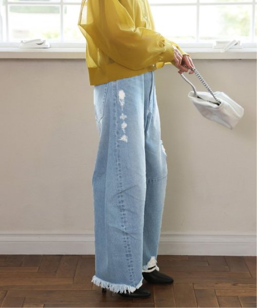 《追加》サイドカーブクラッシュデニム サックスブルー