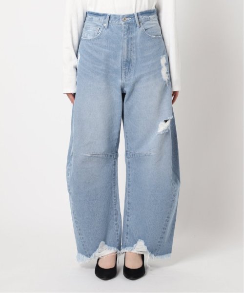 《追加》サイドカーブクラッシュデニム サックスブルー