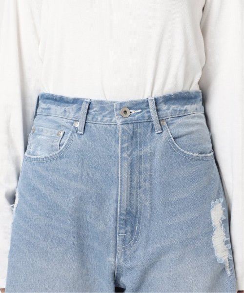 《追加》サイドカーブクラッシュデニム サックスブルー