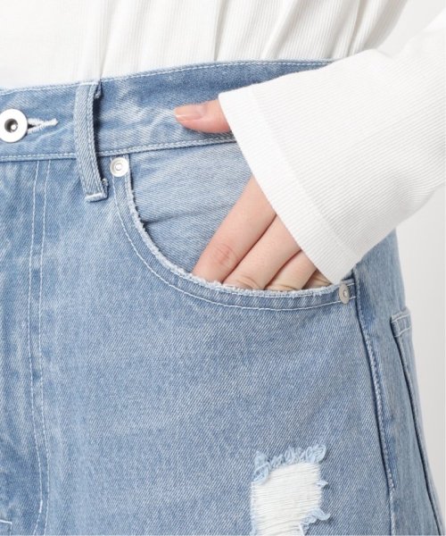 《追加》サイドカーブクラッシュデニム サックスブルー