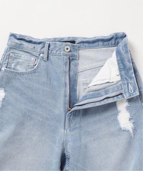 《追加》サイドカーブクラッシュデニム サックスブルー