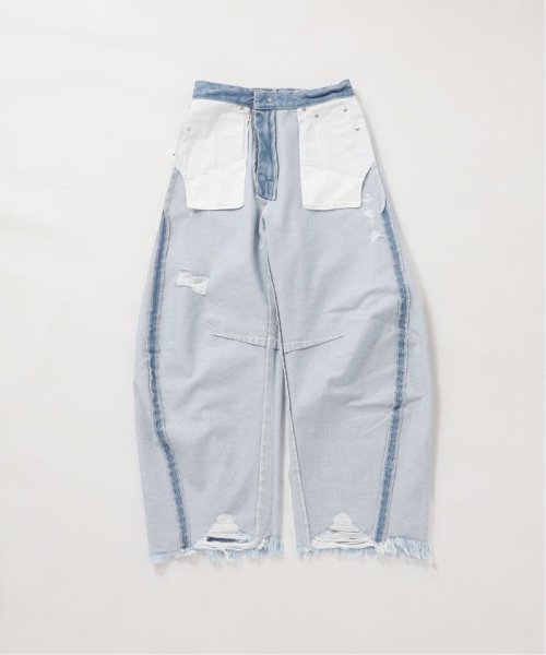 《追加》サイドカーブクラッシュデニム サックスブルー