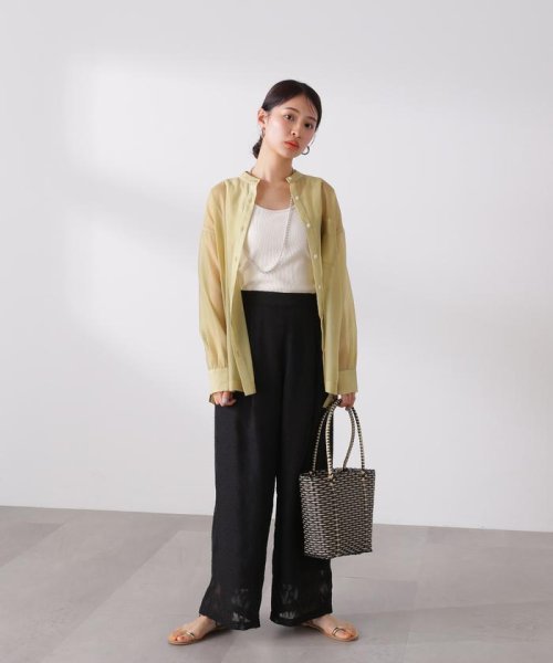 N Natural Beauty Basic(エヌナチュラルビューティベーシック)/バンドカラースリットシアーシャツ 24SS/img55