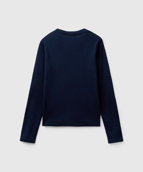 BENETTON (women)(ベネトン（レディース）)/ロゴ刺繍入りUネック長袖Tシャツ・カットソー/img27