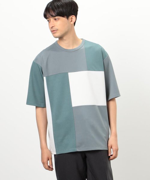 COMME CA ISM MENS(コムサイズム（メンズ）)/カラーブロック パッチワーク クルーネックＴシャツ/img07