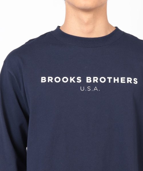 Brooks Brothers(ブルックス ブラザーズ（メンズ）)/【WEB限定】SS24 LOGO Series コットン ロゴプリント クルーネック ロングスリーブTシャツ/img04