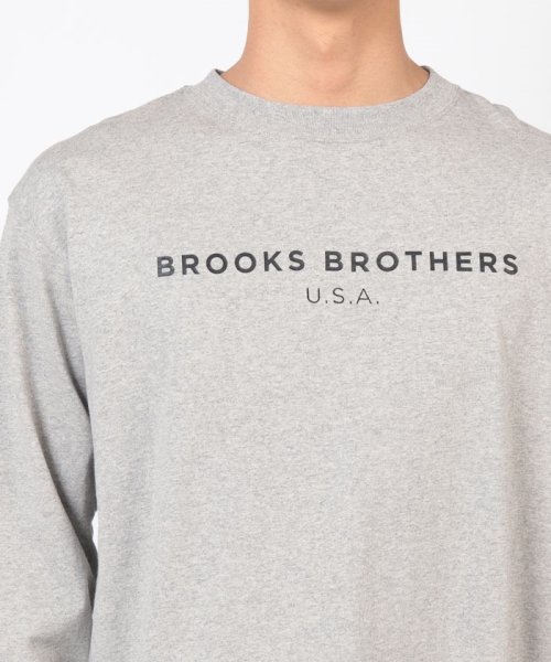 Brooks Brothers(ブルックス ブラザーズ（メンズ）)/【WEB限定】SS24 LOGO Series コットン ロゴプリント クルーネック ロングスリーブTシャツ/img04