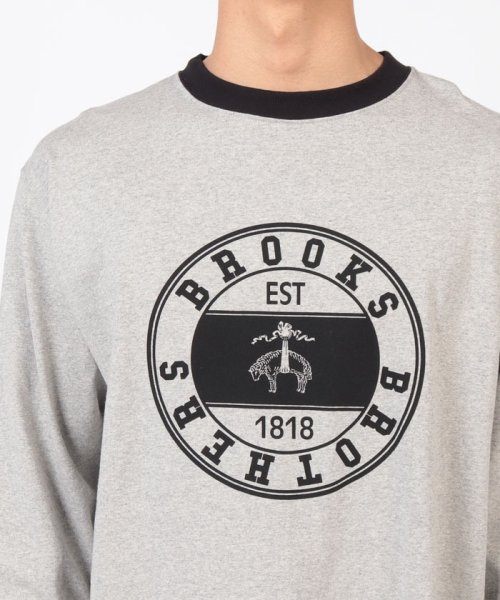 Brooks Brothers(ブルックス ブラザーズ（メンズ）)/【WEB限定】SS24 LOGO Series コットン ロゴプリント ロングスリーブ リンガーＴシャツ/img04