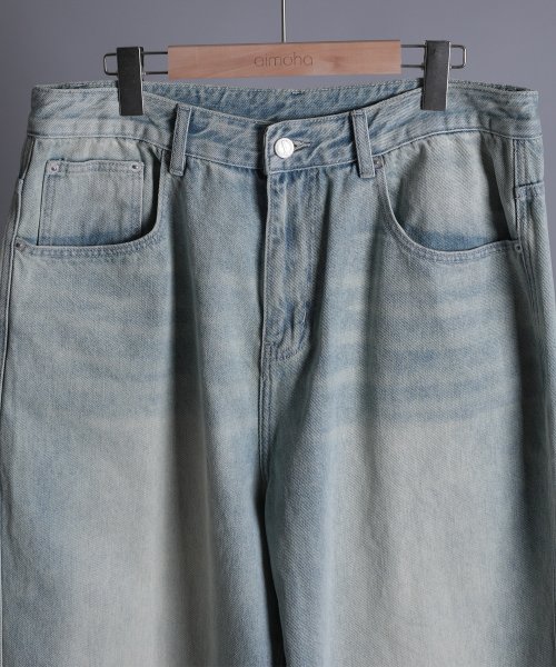 aimoha(aimoha（アイモハ）)/【aimoha neo】VINTAGE PROCESSED BAGGY JEANS/img20