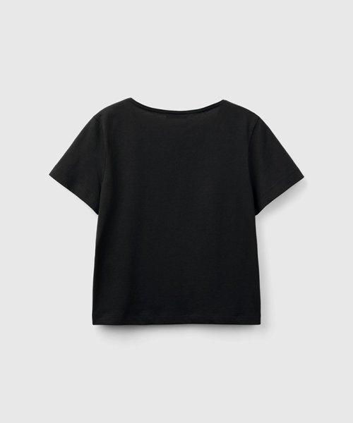 BENETTON (women)(ベネトン（レディース）)/クルーネックアシンメトリーサイドスリット半袖Tシャツ・カットソー/img03