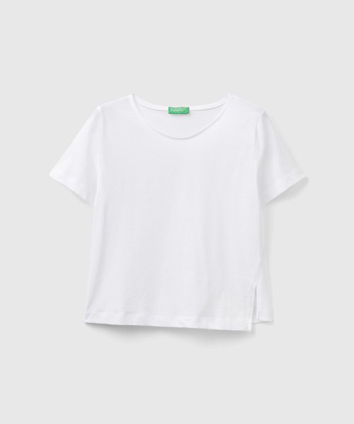 BENETTON (women)(ベネトン（レディース）)/クルーネックアシンメトリーサイドスリット半袖Tシャツ・カットソー/img10