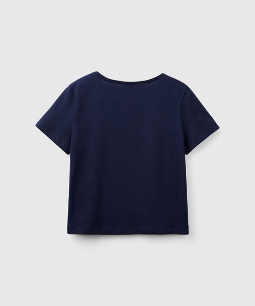 BENETTON (women)(ベネトン（レディース）)/クルーネックアシンメトリーサイドスリット半袖Tシャツ・カットソー/img19