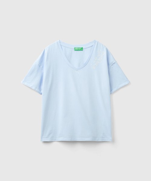 BENETTON (women)(ベネトン（レディース）)/花柄刺繍Vネック半袖Tシャツ・カットソー/img10