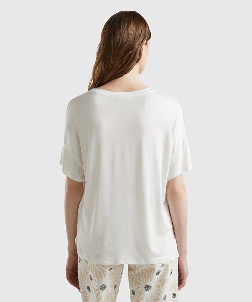 BENETTON (women)(ベネトン（レディース）)/クルーネックドロップショルダー半袖Tシャツ・カットソー/img01