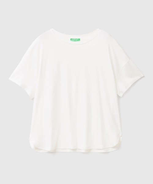 BENETTON (women)(ベネトン（レディース）)/クルーネックドロップショルダー半袖Tシャツ・カットソー/img02