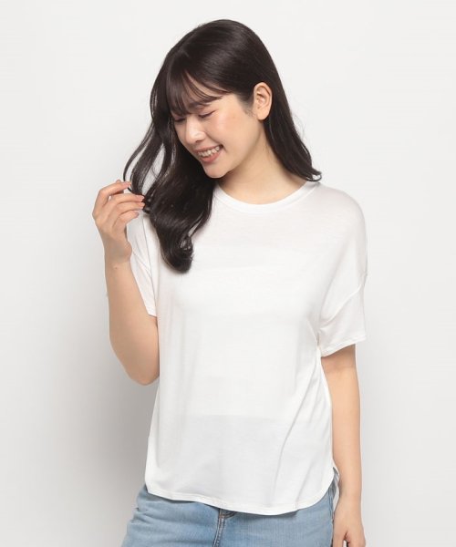 BENETTON (women)(ベネトン（レディース）)/クルーネックドロップショルダー半袖Tシャツ・カットソー/img04