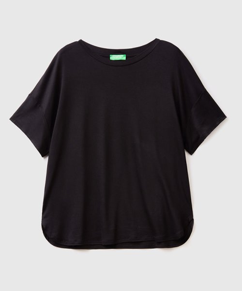 BENETTON (women)(ベネトン（レディース）)/クルーネックドロップショルダー半袖Tシャツ・カットソー/img10