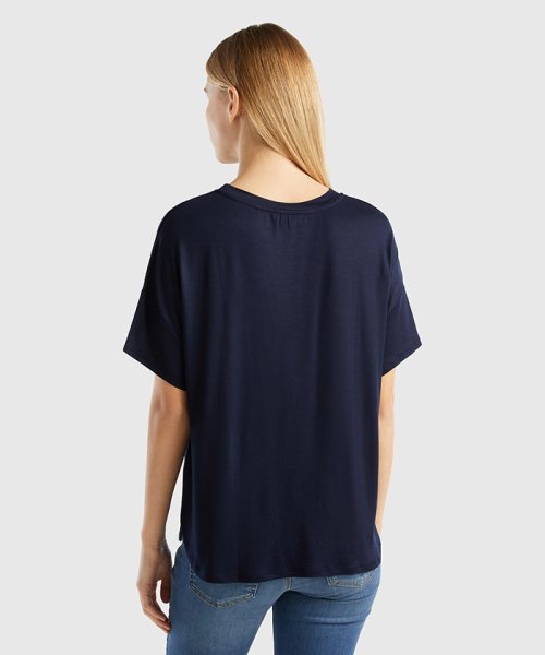 BENETTON (women)(ベネトン（レディース）)/クルーネックドロップショルダー半袖Tシャツ・カットソー/img17